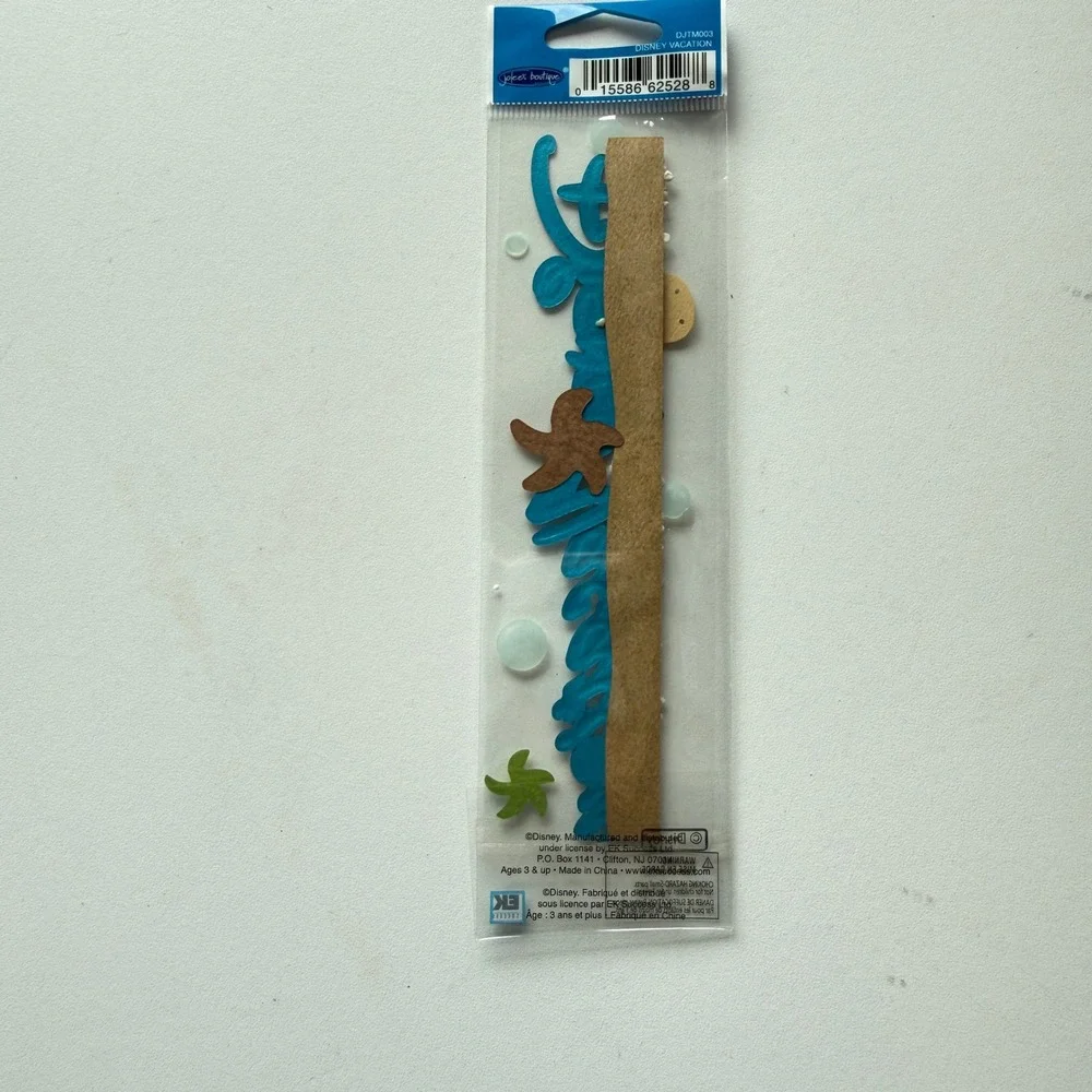 Disney Vacation Adhesive Title Jolee's Boutique Beach 3D Sticker DJTM003 NEW